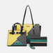  3-Piece Color Block Handbag Set Trendsi