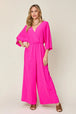   Half Sleeve Wide Leg Jumpsuit Trendsi