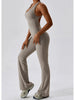  Wide Strap Bootcut Active Jumpsuit Trendsi