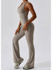  Wide Strap Bootcut Active Jumpsuit Trendsi