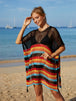  Striped Cover-Up with Tassel Trendsi