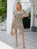 Tied Floral V-Neck Cap Sleeve Dress -BazaarBey - www.shopbazaarbey.com