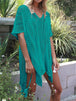  V-Neck Cover-Up with Tassel Trendsi