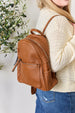  PU Leather Woven Backpack Trendsi