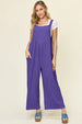   Texture Sleeveless Wide Leg Overall Trendsi