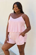  Let It Happen Full Size Double Flare Striped Romper in Pink Trendsi