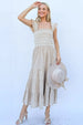 And The Why Linen Striped Ruffle Dress -BazaarBey - www.shopbazaarbey.com