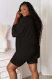  Full Size Soft Rayon Three-Quarter Sleeve Top and Shorts Set Trendsi