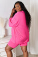  Full Size Soft Rayon Three-Quarter Sleeve Top and Shorts Set Trendsi