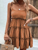 Frill Spaghetti Strap Tiered Dress -BazaarBey - www.shopbazaarbey.com