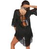 Backless  Three-Quarter Sleeve Cover Up Trendsi