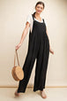 BazaarBey   Sleeveless Ruched Wide Leg Overalls 