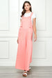 Veveret Wide Strap French Terry Overalls Trendsi