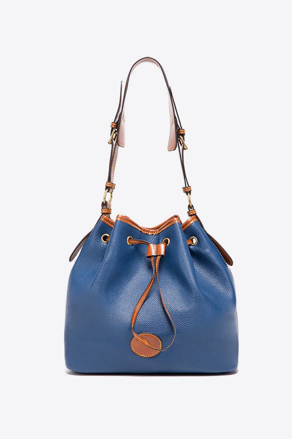 PU Drawstring Bucket Bag Trendsi