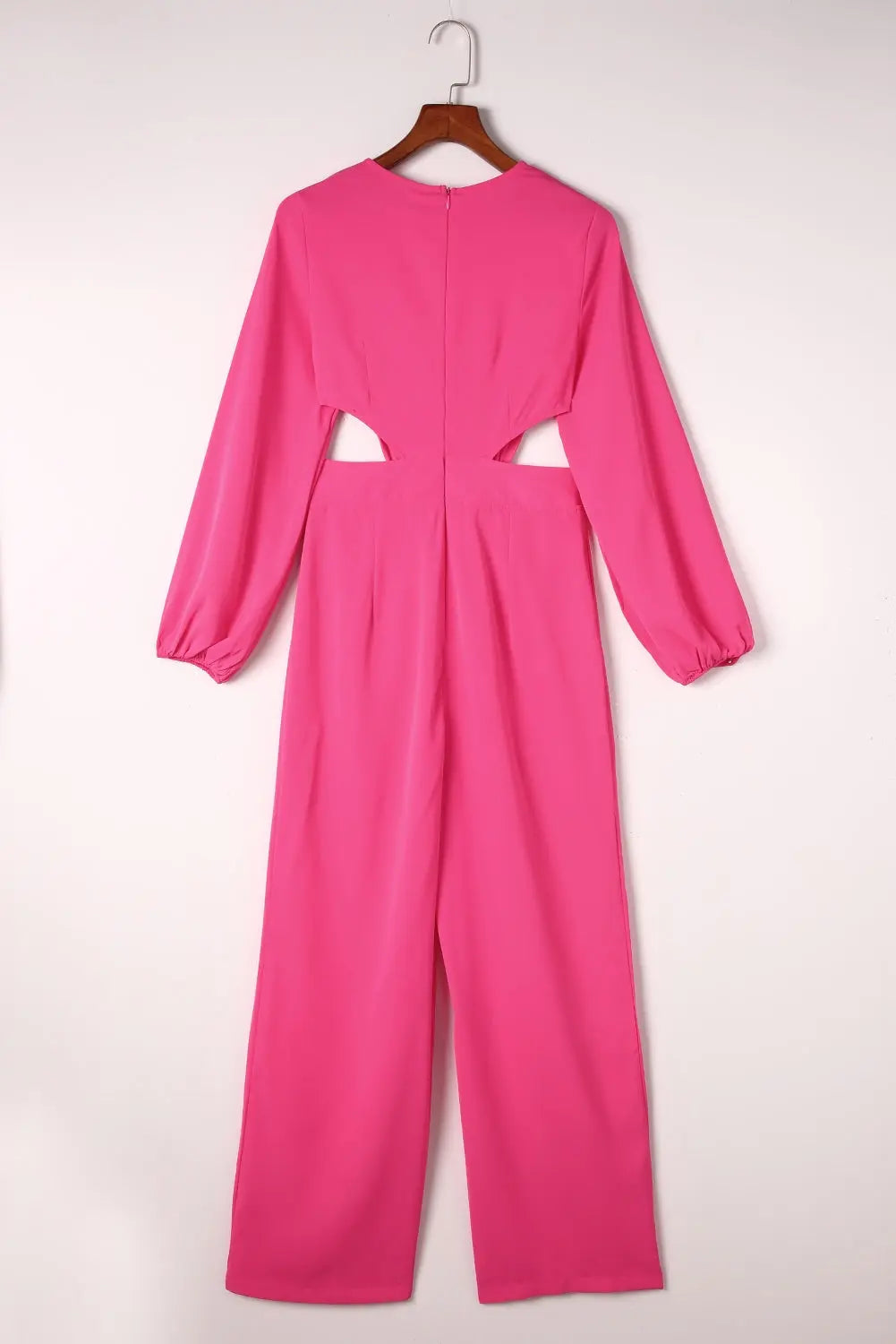 Balloon Sleeve  Plunge Jumpsuit Trendsi