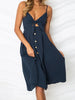 Cutout Smocked Sweetheart Neck Cami Dress -BazaarBey - www.shopbazaarbey.com