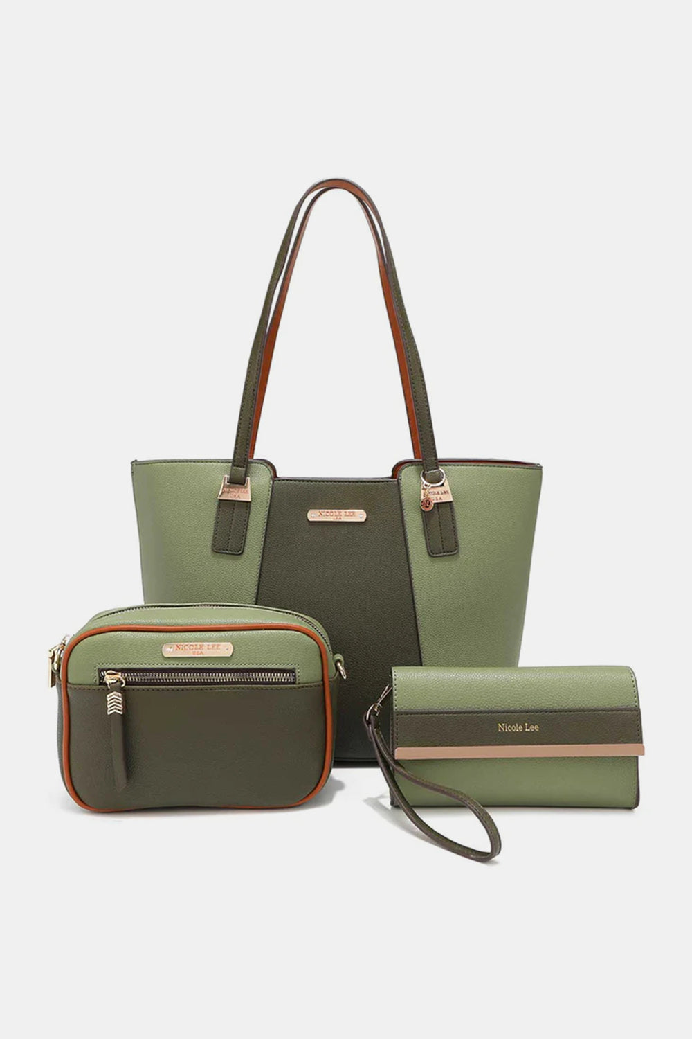  3 Piece Contrast Handbag Set Trendsi