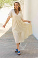  Spring Baby Full Size Kimono Sleeve Midi Dress in Cream -BazaarBey - www.shopbazaarbey.com