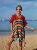  Striped Cover-Up with Tassel Trendsi