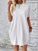 Pocketed Round Neck Short Sleeve Dress -BazaarBey - www.shopbazaarbey.com