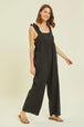 BazaarBey   Ruffled Strap Back Tie Wide Leg Jumpsuit 