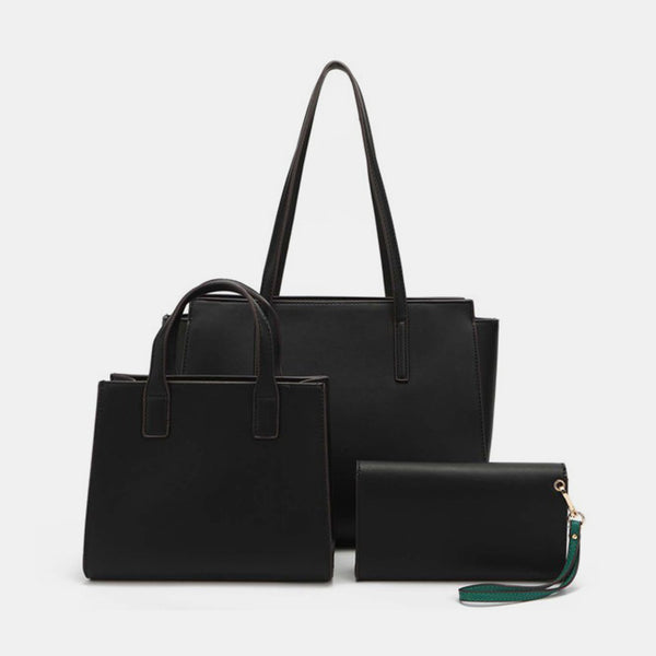  3-Piece Color Block Handbag Set Trendsi