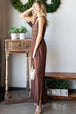  Tie Back Sleeveless Slit Wide Leg Jumpsuit Trendsi