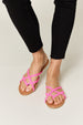  Crisscross PU Leather Open Toe Sandals Trendsi