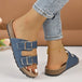 Open Toe Double Buckle Sandals Trendsi