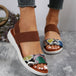 PU Leather Open Toe Low Heel Sandals Trendsi