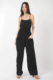 BazaarBey  Pintuck Detail Woven Sleeveless Jumpsuit 