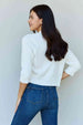  My Favorite  3/4 Sleeve Cropped Cardigan in Ivory 