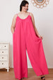   Ruffle Trim Tie Back Cami Jumpsuit with Pockets Trendsi