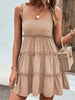 Frill Spaghetti Strap Tiered Dress -BazaarBey - www.shopbazaarbey.com