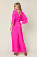   Half Sleeve Wide Leg Jumpsuit Trendsi