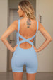 Crisscross Wide Strap Active Romper Trendsi