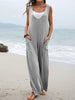  Wide Strap Jumpsuit with Pockets Trendsi