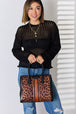 David Jones Leopard Contrast Rivet Handbag Trendsi