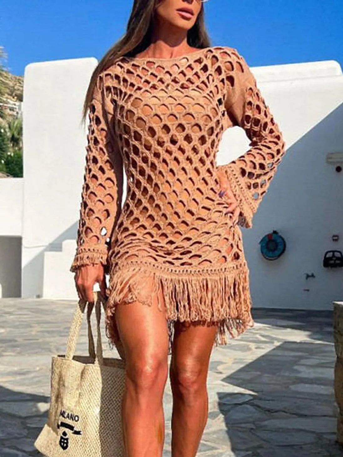   Long Sleeve Cover Up Trendsi