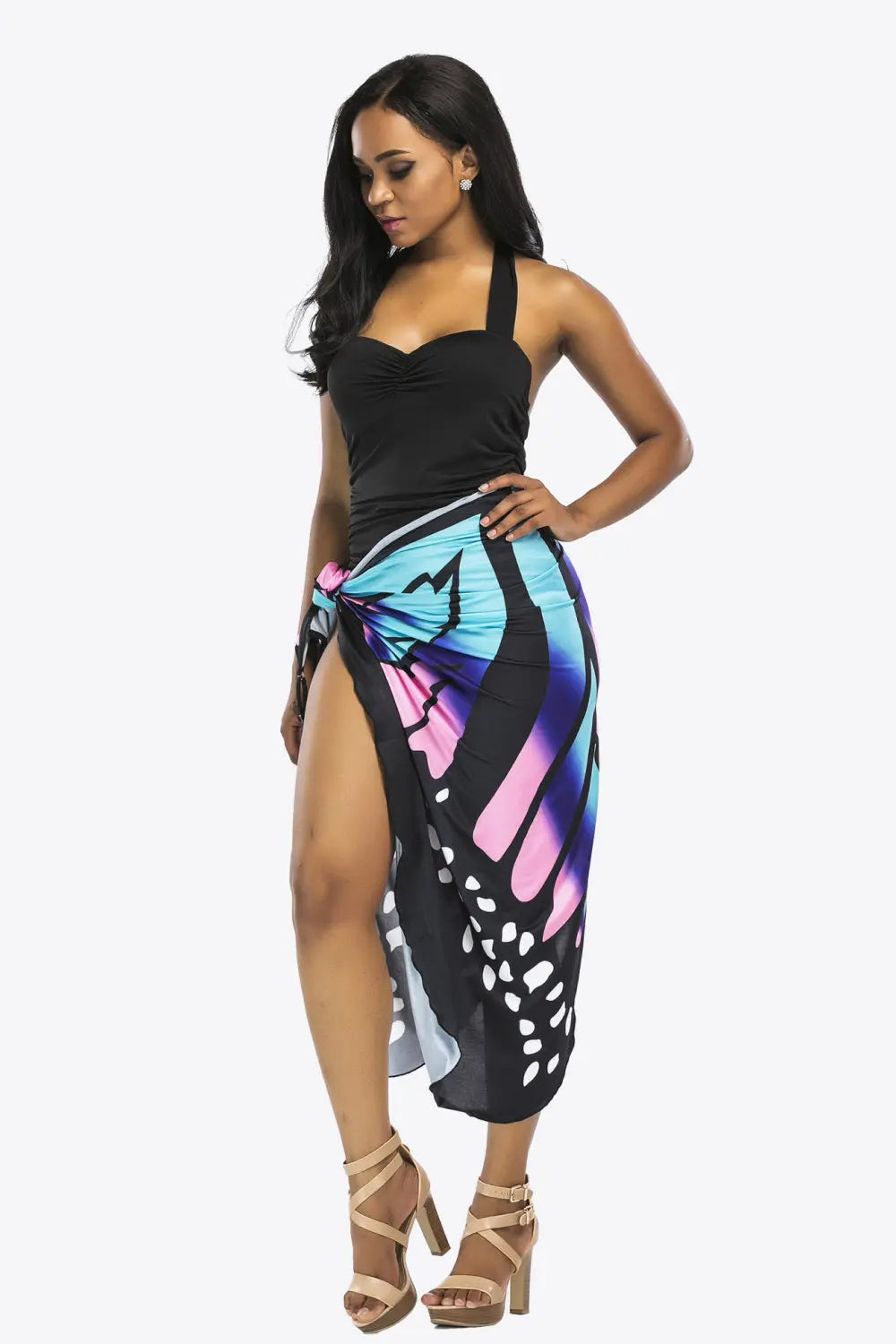 Butterfly Spaghetti Strap Cover Up Trendsi