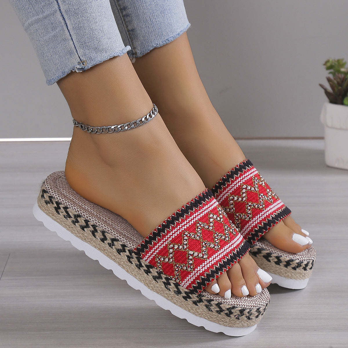 Open Toe Platform Sandals Trendsi