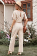  Tie Waist Straight Leg Jumpsuit Trendsi