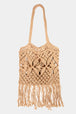  Woven Handbag with Tassel Trendsi