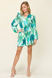  Full Size Floral Long Sleeve Romper with Pockets Trendsi