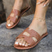 Crocodile Pattern Open-Toe PU Leather Sandals Trendsi