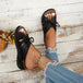 Tied Open Toe Low Heel Sandals Trendsi