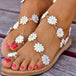 Daisy Open Toe Flat Sandals Trendsi