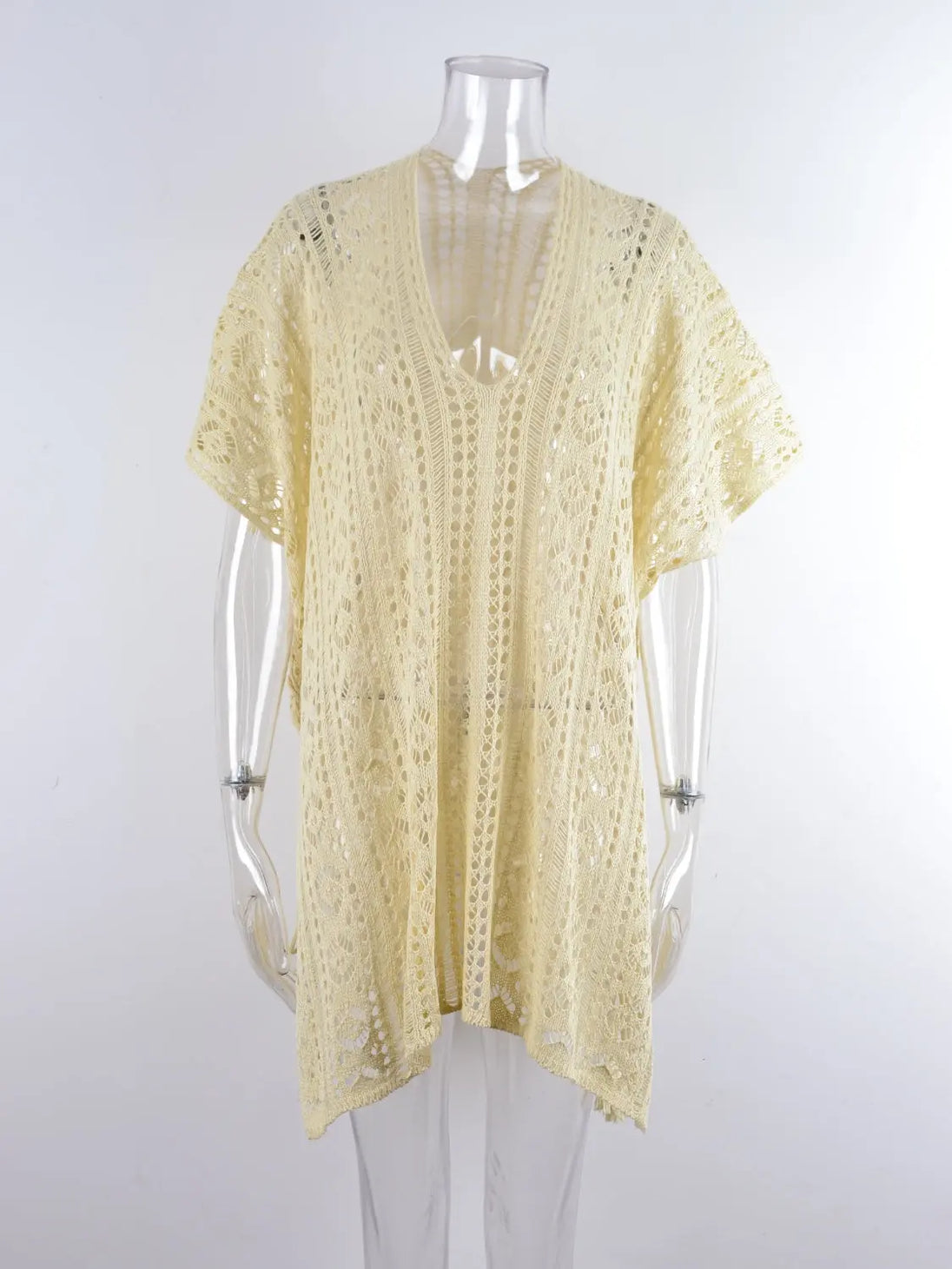  V-Neck Cover-Up with Tassel Trendsi