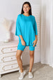  Full Size Soft Rayon Three-Quarter Sleeve Top and Shorts Set Trendsi