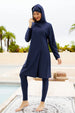  Long Sleeve Hooded Top and Pants Swim Set Trendsi